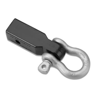 Bestop HighRock 4x4 Receiver Recovery D-Ring Ball Mounts 4292201 Tow Hook, D-Ring, Hitch Mount, 4x4, Black, Steel, Jeep, Each