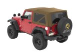 Bestop Supertop Squareback Soft Tops for 2007-2017 WRANGLER, 2018 WRANGLER JK - 5482217 Top, Squareback, Polymer Cloth, Black Twill, Tinted Windows, Jeep, Each thumbnail 1