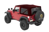 Bestop Supertop Squareback Soft Tops for 2007-2017 WRANGLER, 2018 WRANGLER JK - 5482217 Top, Squareback, Polymer Cloth, Black Twill, Tinted Windows, Jeep, Each thumbnail 2