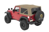 Bestop Supertop Squareback Soft Tops for 2007-2017 WRANGLER, 2018 WRANGLER JK - 5482217 Top, Squareback, Polymer Cloth, Black Twill, Tinted Windows, Jeep, Each thumbnail 4