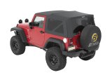 Bestop Supertop Squareback Soft Tops for 2007-2017 WRANGLER, 2018 WRANGLER JK - 5482217 Top, Squareback, Polymer Cloth, Black Twill, Tinted Windows, Jeep, Each thumbnail 5