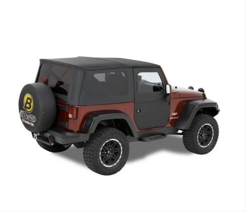 Bestop 2-Piece Soft Jeep Doors for 2007-2018 WRANGLER, 2018 WRANGLER JK - 5179817 Doors, 2-piece, Fabric, Black Twill, Driver and Passenger Side, Front, Jeep, Pair