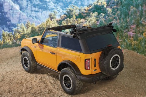 Bestop Trektop Slantback Soft Tops for 2021-2026 BRONCO - 5687235 Top, Slantback, Polymer Cloth, Black, Tinted Windows, Ford Each