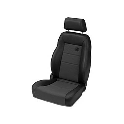 Bestop TrailMax II Pro Black Denim Fabric Seat 3946015 Seat, II, Highback Front Bucket, Reclining, Fabric, Denim, Jeep, Each