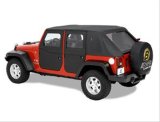 Bestop 2-Piece Soft Jeep Doors for 2007-2018 WRANGLER, 2018 WRANGLER JK - 5179935 Doors, 2-piece, Fabric, Black Diamond, Driver and Passenger Side, Rear. Jeep, Pair thumbnail 2