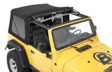 Bestop Supertop Squareback Soft Tops for 1997-2006 WRANGLER - 5482017 Top, Squareback, Polymer Cloth, Black Twill, Tinted Windows, Jeep, Each thumbnail 2