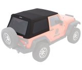 Bestop Trektop Glide Slantback Soft Tops for 2007-2017 WRANGLER, 2018 WRANGLER JK - 5492235 Top, Slantback, Complete Top Type, Polymer Cloth, Black Diamond, Tinted Windows, Jeep, Each thumbnail 9