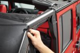 Bestop Trektop Pro Hybrid Slantback Soft Tops for 2007-2017 WRANGLER, 2018 WRANGLER JK - 5486217 Top, Slantback, Twill, Black, Tinted Windows, Jeep, Kit thumbnail 1