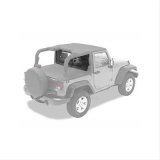 Bestop Windjammers for 2007-2017 WRANGLER, 2018 WRANGLER JK - 8003135 Soft Top, Windjammer, Polymer Cloth, Black Diamond, Jeep, Each thumbnail 1