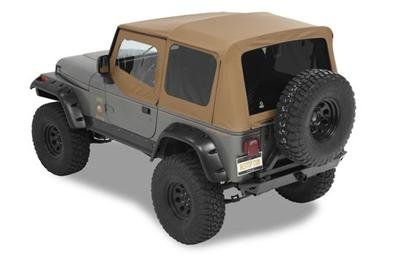 Bestop Supertop Squareback Soft Tops for 1988-1995 WRANGLER - 5460137 Top, Squareback, Polymer Cloth, Spice, Tinted Windows, Jeep, 2-door, Each