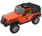 Bestop Trektop Glide Slantback Soft Tops for 2007-2017 WRANGLER, 2018 WRANGLER JK - 54422-35 Top, Slantback, Complete Top Type, Polymer Cloth, Black Diamond, Tinted Windows, Jeep, 2-Door, Each thumbnail 2