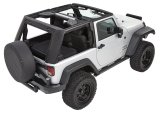 Bestop Trektop Pro Hybrid Slantback Soft Tops for 2007-2017 WRANGLER, 2018 WRANGLER JK - 54462-17 Top, Slantback, Twill, Black, Tinted Windows, Jeep, 2-Door, Each thumbnail 5