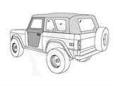 Bestop 2-Piece Soft Doors for 1997-2006 WRANGLER - 5178915 Doors, 2-piece, Fabric, Black Denim, Supertop and Sunrider, Driver and Passenger Side, Jeep, Pair thumbnail 2