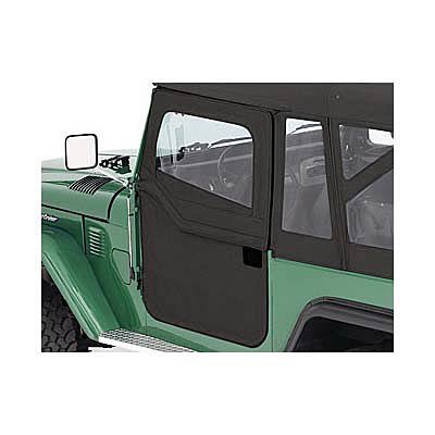 Bestop 2-Piece Soft Doors 5177415 Doors, Full, Fabric, Black Denim, Driver and Passenger Side, Toyota, Pair