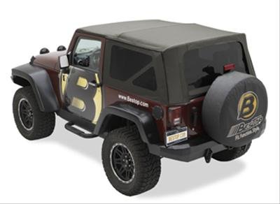 Bestop Tinted Window Kits for 2011-2018 WRANGLER, 2018 WRANGLER JK - 5813535 Kit, Polymer Cloth, Windows, Black Diamond, Jeep, 4-Door, Kit