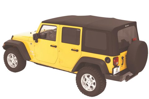 Bestop Sailcloth Replace-A-Tops for 2007-2018 WRANGLER, 2018 WRANGLER JK - 7914735 Soft Top, Replace-A-Top, Polymer Cloth, Black Diamond, Tinted Windows, Jeep, Kit