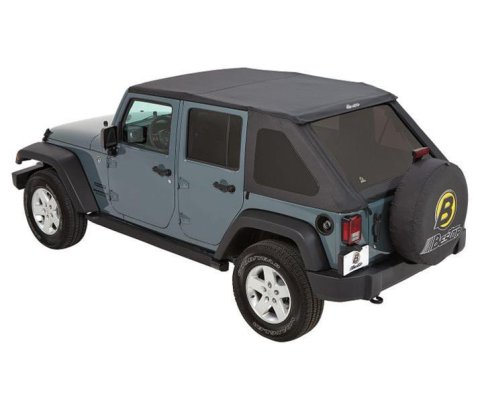 Bestop Trektop Replace-A-Tops for 2007-2018 WRANGLER, 2018 WRANGLER JK - 5282335 Soft Top, Replace-A-Top, Polymer Cloth, Black Diamond, Tinted Windows, Jeep, Each