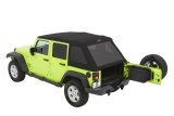 Bestop Trektop Glide Slantback Soft Tops for 2007-2017 WRANGLER, 2018 WRANGLER JK - 54423-17 Top, Slantback, Complete Top Type, Polymer Cloth, Black Twill, Tinted Windows, Jeep, 4-Door, Each thumbnail 5