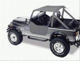Bestop Traditional Bikini Tops for 1976-1986 CJ7, 1981-1985 SCRAMBLER, 1987-1991 WRANGLER - 5250809 Soft Top, Bikini, Polymer Cloth, Charcoal, Jeep, Each thumbnail 1
