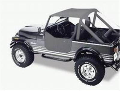 Bestop Traditional Bikini Tops for 1976-1986 CJ7, 1981-1985 SCRAMBLER, 1987-1991 WRANGLER - 5250809 Soft Top, Bikini, Polymer Cloth, Charcoal, Jeep, Each