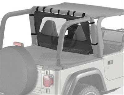 Bestop Windjammers 8003015 Soft Top, Windjammer, Polymer Cloth, Black Denim, Jeep, Each thumbnail 1