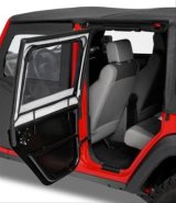 Bestop HighRock 4x4 Element Doors for 2007-2018 WRANGLER, 2018 WRANGLER JK - 5181101 Doors, Element, Rear, Lower Half, Steel, Black Powdercoated, Satin, Jeep, Pair thumbnail 2