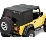 Bestop Trektop Slantback Soft Tops for 1997-2006 WRANGLER - 5692017 Top, Slantback, Polymer Cloth, Black Twill, Tinted Windows, Jeep, 2-door, Each thumbnail 2