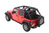 Bestop Trektop Slantback Soft Tops for 2007-2017 WRANGLER, 2018 WRANGLER JK - 5685317 Top, Slantback, Twill, Black, Tinted Windows, Jeep, Kit thumbnail 4