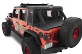 Bestop Halftops for 2018-2024 WRANGLER - 5390217 Soft Top, Half Top, Partial, Complete Top, Black Twill, Jeep, Each thumbnail 1
