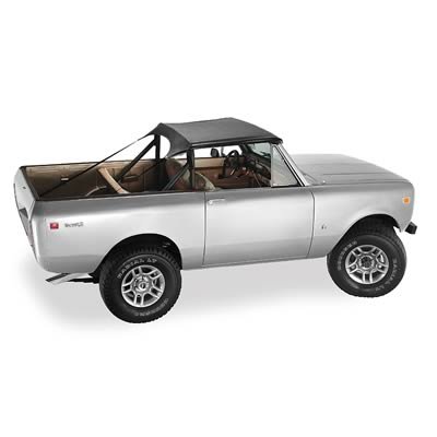 Bestop Traditional Bikini Tops for 1972-1980 SCOUT II - 5255001 Soft Top, Bikini, Polymer Cloth, Black, International, Scout II, Each