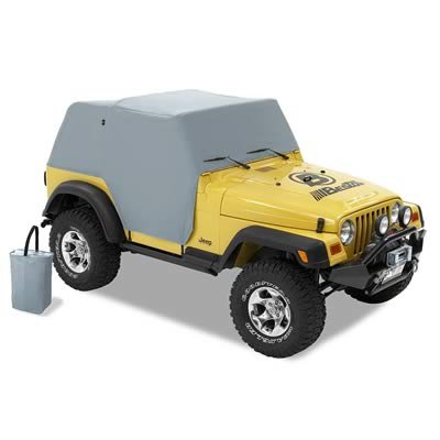 Bestop Trail Cover Jeep Covers for 1997-2006 WRANGLER - 8103709 Car and Truck Cover, Haartz Fabric, Charcoal, Custom-Fit, Jeep, Each