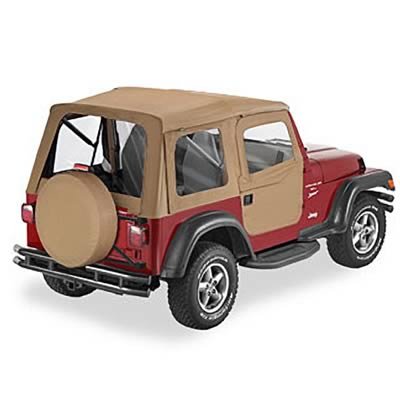 Bestop Supertop Classic Squareback Soft Tops for 1976-1986 CJ7, 1987-1995 WRANGLER - 5459937 Top, Squareback, Polymer Cloth, Spice, Tinted Windows, Jeep, Each