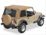 Bestop Supertop Classic Squareback Soft Tops for 1976-1986 CJ7, 1987-1995 WRANGLER - 5459937 Top, Squareback, Polymer Cloth, Spice, Tinted Windows, Jeep, Each thumbnail 2