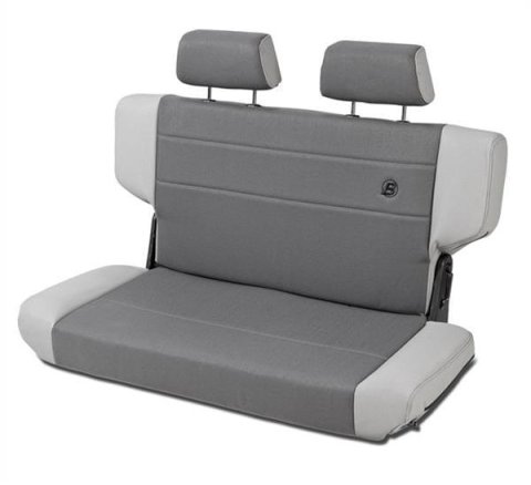 Bestop TrailMax II Fold and Tumble Charcoal Fabric Seat 3943909 Seat, Tumble, Rear Bench, Fabric, Charcoal, Jeep, Each