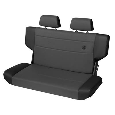 Bestop TrailMax II Fold and Tumble Black Denim Fabric Seat 3943915 Seat, Tumble, Rear Bench, Fabric, Denim, Jeep, Each thumbnail 2