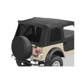 Bestop Tinted Window Kits for 1976-1986 CJ7, 1987-1995 WRANGLER - 5859915 Kit, Replace-a-top, Steel Full/Half Doors, Polymer Cloth, Windows, Black, Jeep, Kit thumbnail 1