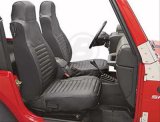 Bestop Seat Covers for 2003-2006 WRANGLER - 2922835 Covers, Front High Back, Vinyl Fabric, Black Diamond, Jeep, Pair thumbnail 2