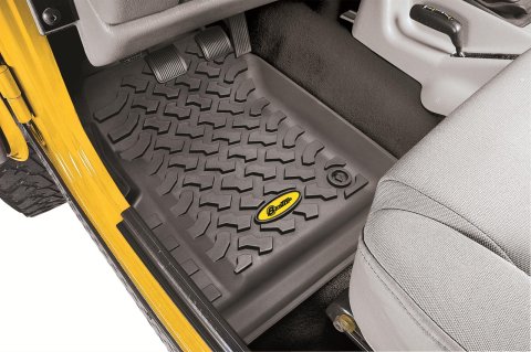 Bestop Floor Liners for 2007-2013 WRANGLER - 5150001 Liner, Front Seat, Thermoplastic, Black, Jeep, Pair