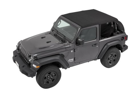 Bestop Trektop Slantback Soft Tops for 2018-2026 WRANGLER - 5686217 Top, Slantback, Twill, Black, Tinted Windows, Jeep, Kit thumbnail 3