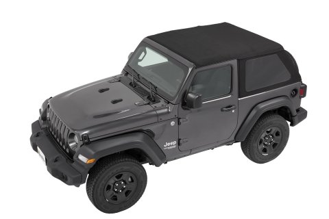 Bestop Trektop Slantback Soft Tops for 2018-2026 WRANGLER - 5686217 Top, Slantback, Twill, Black, Tinted Windows, Jeep, Kit thumbnail 5