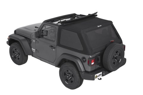 Bestop Trektop Slantback Soft Tops for 2018-2026 WRANGLER - 5686217 Top, Slantback, Twill, Black, Tinted Windows, Jeep, Kit thumbnail 7