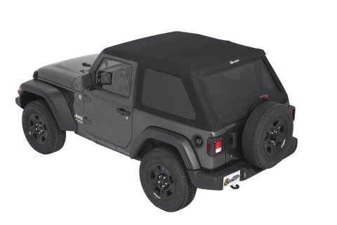 Bestop Trektop Slantback Soft Tops for 2018-2026 WRANGLER - 5686217 Top, Slantback, Twill, Black, Tinted Windows, Jeep, Kit thumbnail 8