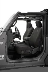 Bestop Seat Covers for 2018-2026 WRANGLER - 2929335 Covers, Rear, Black Diamond, Jeep 2018-19 Wrangler Unlimted, JL 4-door, Fits Factory Rear Seats With Fold Down Armrest, Pair thumbnail 2
