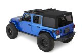Bestop Supertop Squareback Soft Tops for 2018-2026 WRANGLER - 54726-17 Top, Squareback, Complete Top, Black Twill, Jeep, Each thumbnail 5