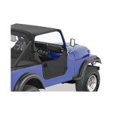 Bestop Soft Lower Doors for 1980-1986 CJ7, 1987-1995 WRANGLER - 5303815 Doors, Lower, Fabric, Black Denim, Jeep, Pair thumbnail 1