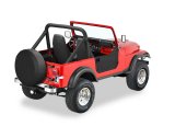 Bestop Soft Lower Doors for 1980-1986 CJ7, 1987-1995 WRANGLER - 5303815 Doors, Lower, Fabric, Black Denim, Jeep, Pair thumbnail 2