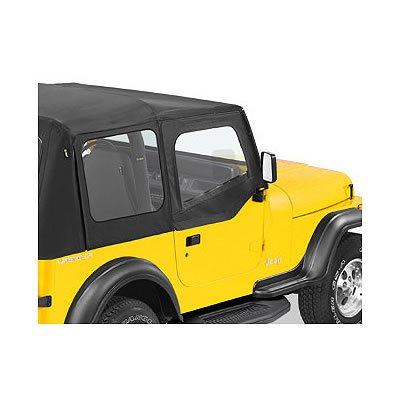 Bestop Soft Upper Doors for 1987-1995 WRANGLER - 5178215 Doors, Upper, Fabric, Black Denim, Jeep, Pair