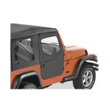 Bestop 2-Piece Soft Doors for 1997-2006 WRANGLER - 5178935 Doors, 2-piece, Fabric, Black Diamond, Supertop and Sunrider, Driver and Passenger Side, Jeep, Pair thumbnail 1