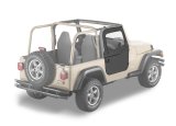 Bestop 2-Piece Soft Doors for 1997-2006 WRANGLER - 5178935 Doors, 2-piece, Fabric, Black Diamond, Supertop and Sunrider, Driver and Passenger Side, Jeep, Pair thumbnail 3