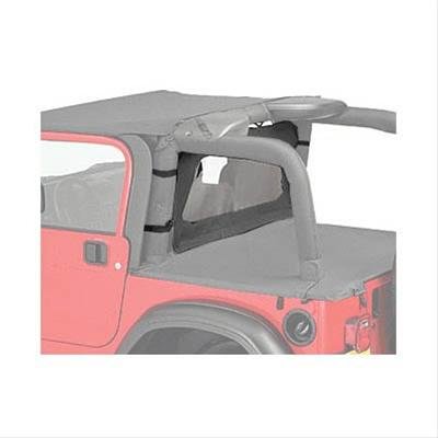 Bestop Windjammers for 2003-2006 WRANGLER - 8003235 Soft Top, Windjammer, Polymer Cloth, Black Diamond, Jeep, Each